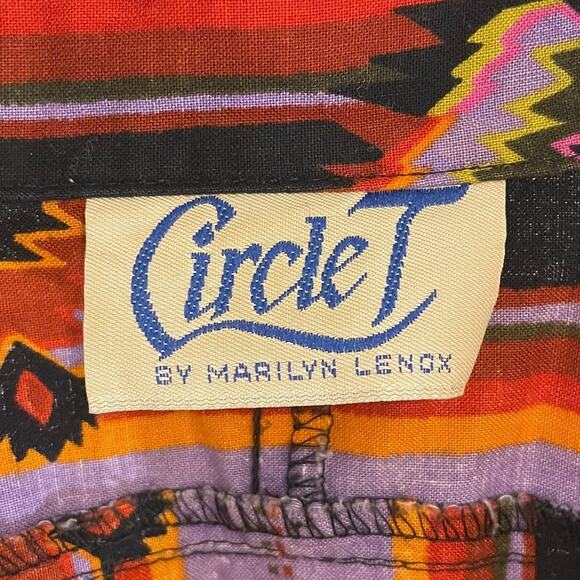 Vintage Circle T Marilyn Lenox Long Sleeve Western Button Up Shirt Womens USA S - Picture 8 of 11